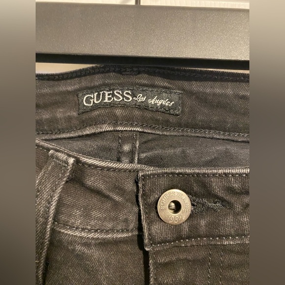 Guess Jeans Distressed Black Denim Size 28 R - Picture 7 of 10
